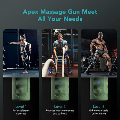 Opove Apex Massage Gun Deep Tissue 14.5mm Percussion Fascia Muscle Massager for Athletes Workout Pain Relief Recovery Relaxation, Professional Therapist Choice, Ergonomic for Effortless to Use