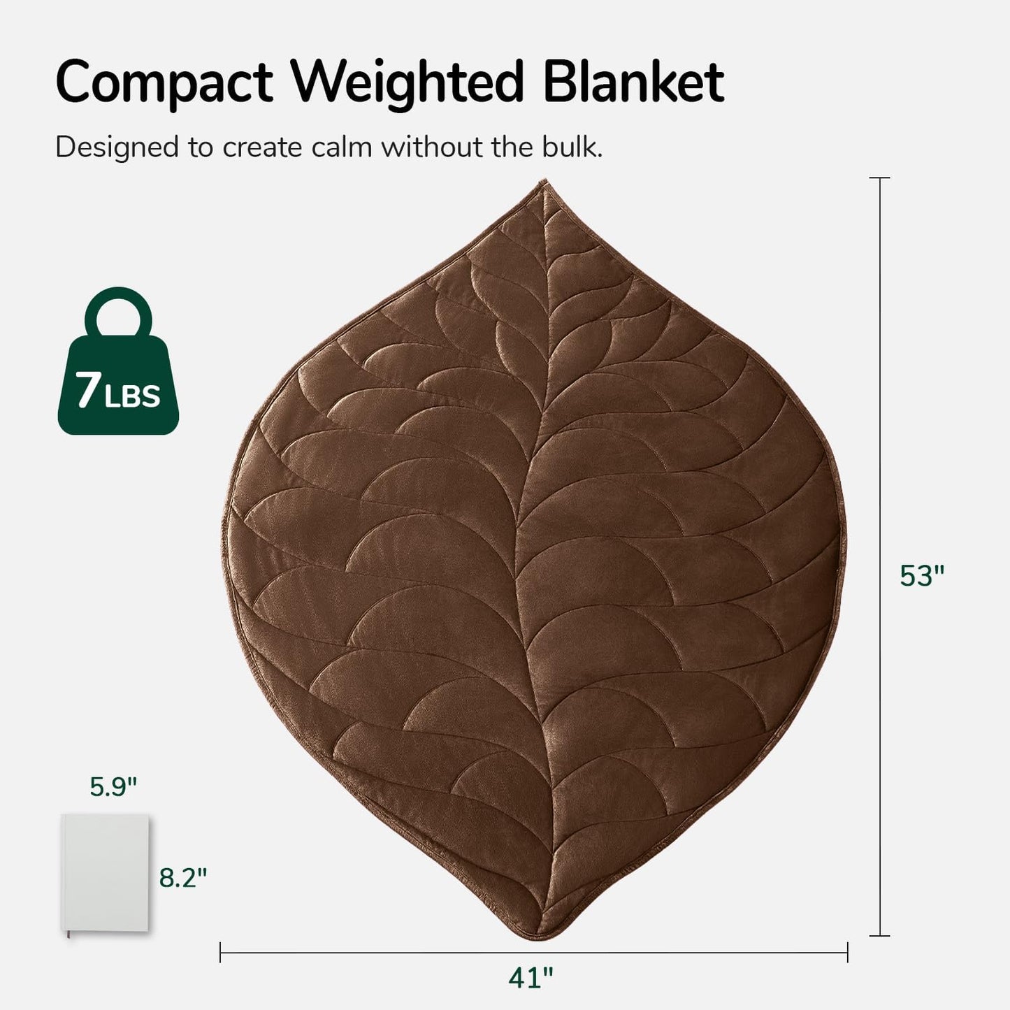 Kaisa Weighted Lap Blanket 7 lbs 41" x 53", Cozy Luxury Crystal Velvet Small Weighted Blanket for Adults, Portable Travel Weighted Blanket for Relaxation, All-Season Blanket, Machine Washable, Green