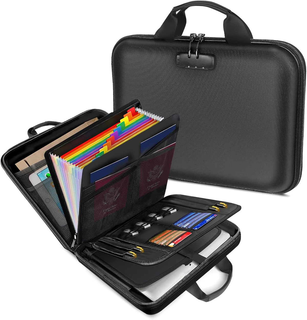 Fireproof Document Organizer Box with Lock for Important Documents