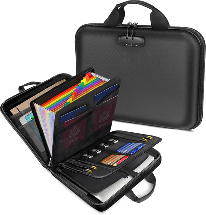 Fireproof Document Organizer Box with Lock for Important Documents