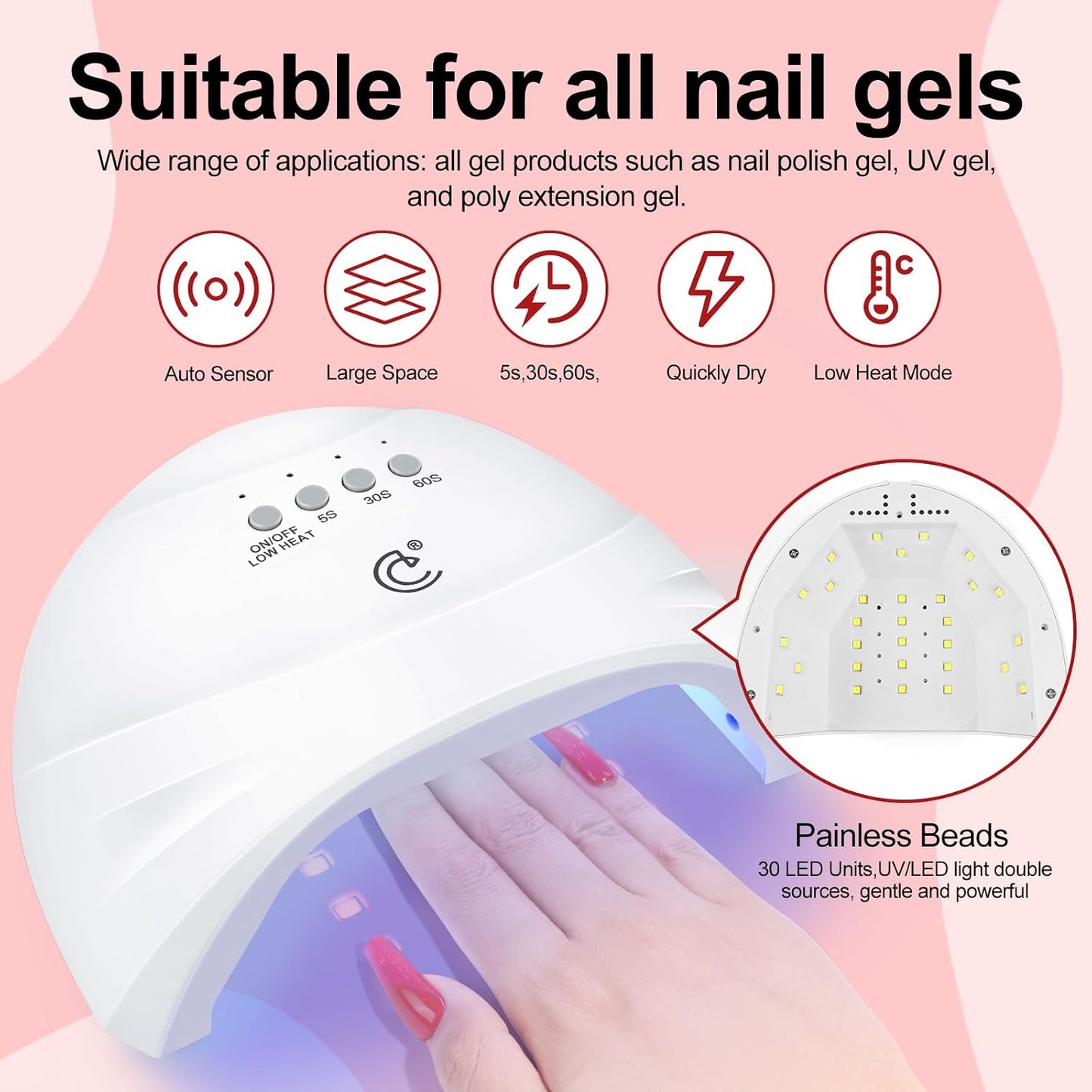 COSCELIA 53pcs Gel Nail Polish Kit with U V light and Drill Starter Kit 35 Colors Gel Nail Polish with 5pcs Top Base Coat Nail Art Professional Gel Manicure Kits Gifts for Women Teens Girls