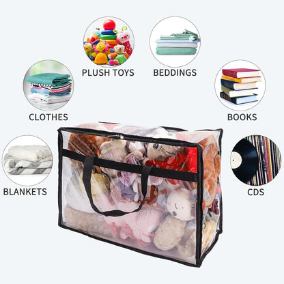 Blanket Storage Bags Extra Large 60L 4 Pack Clothes Organizer