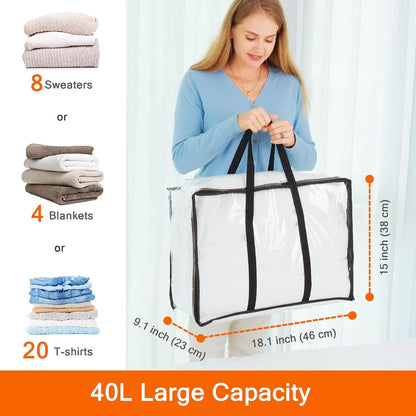 Vieshful Clear Storage Bags for Clothes Blanket Comforter & Bedding