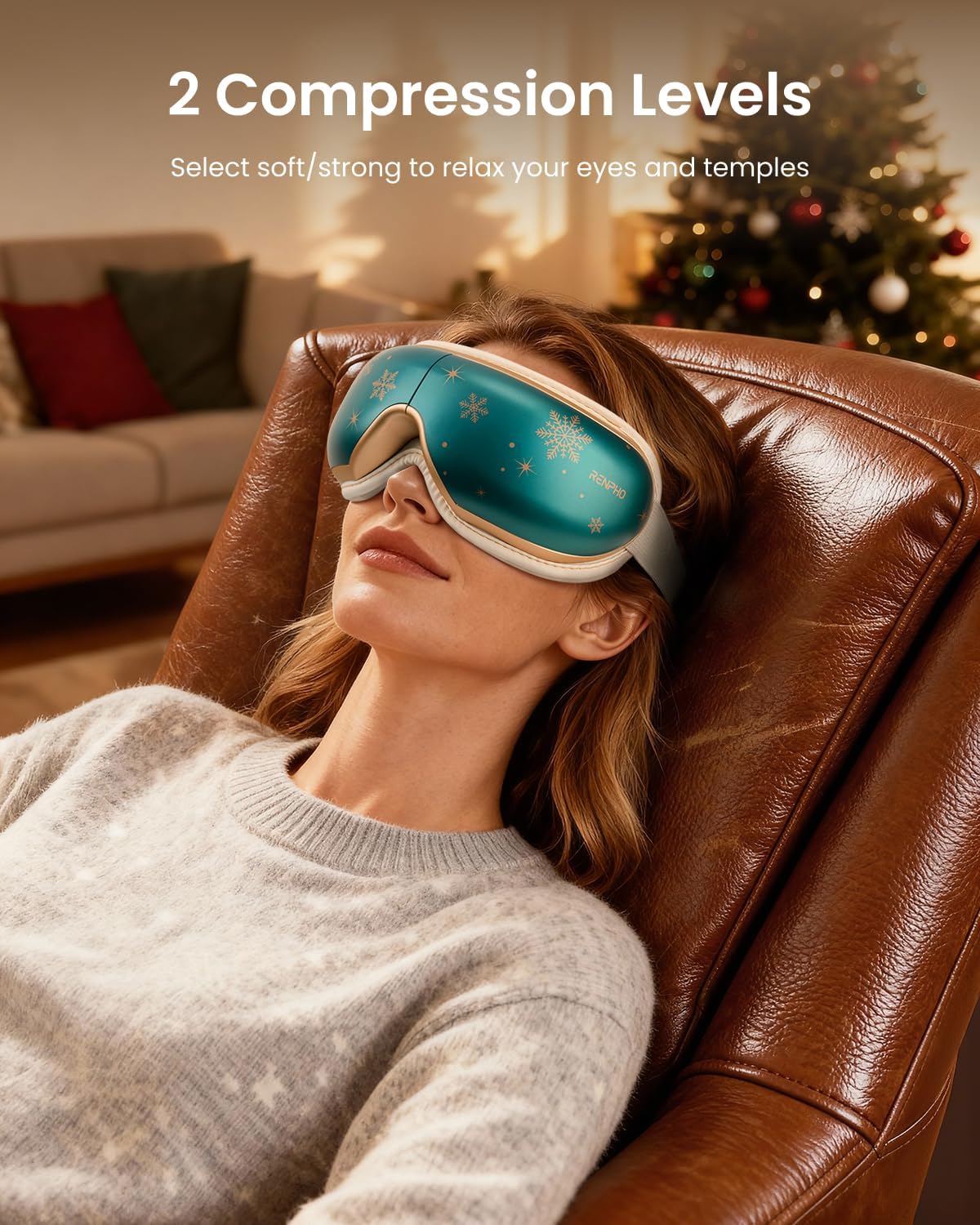 RENPHO Eyeris 1 Eye Massager with Heat, FSA Eligible HSA, Heated Eye Mask for Head Tension, Eye Strain & Screen Fatigue, Birthday Gifts for Men and Women