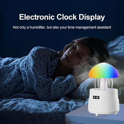 AVEKI Jellyfish Humidifiers for Bedroom with Bluetooth Speaker, 600ml Cute Humidifier Diffuser with Colorful Mood Light & Clock Display, Air Humidifiers for Women, Gifts for Mom (Jellyfish)