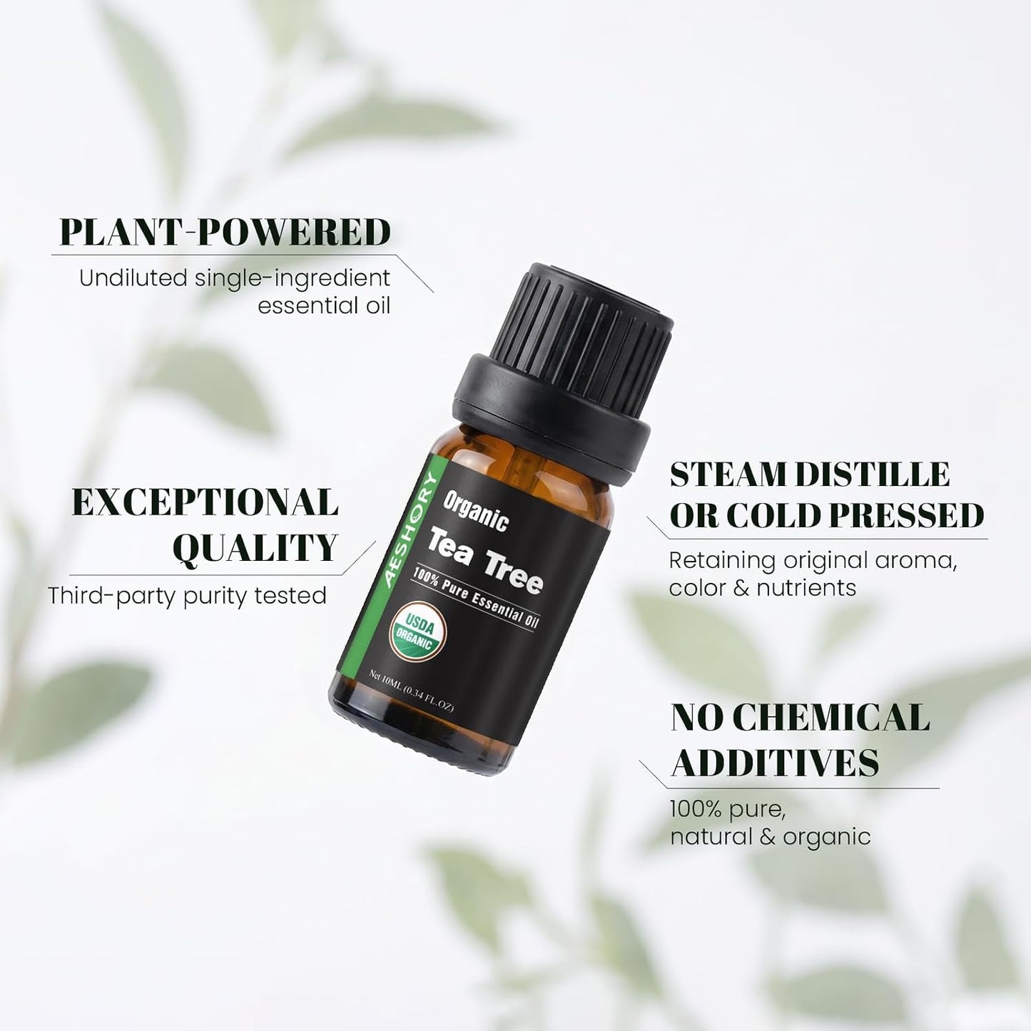 Organic Essential Oils Gift Set, Top 10x10ML-100% Pure Natural Aromatherapy for Diffusers, Humidifiers, Candle Making, Peppermint, Tea Tree, Lavender, Frankincense, Lemongrass, Eucalyptus & More