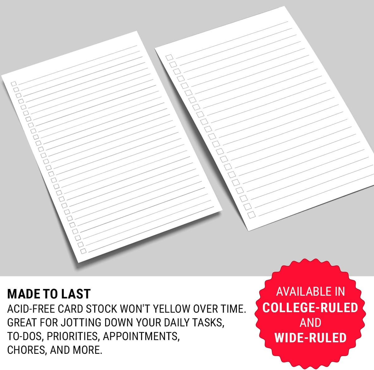 321Done Checklist Notepad, 5.5x8.5 Inches, 50 Sheets, To Do List