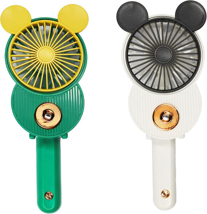 LACOVIA Cute Mouse Misting Personal Fan, Foldable Mini USB Fan(Red&White)