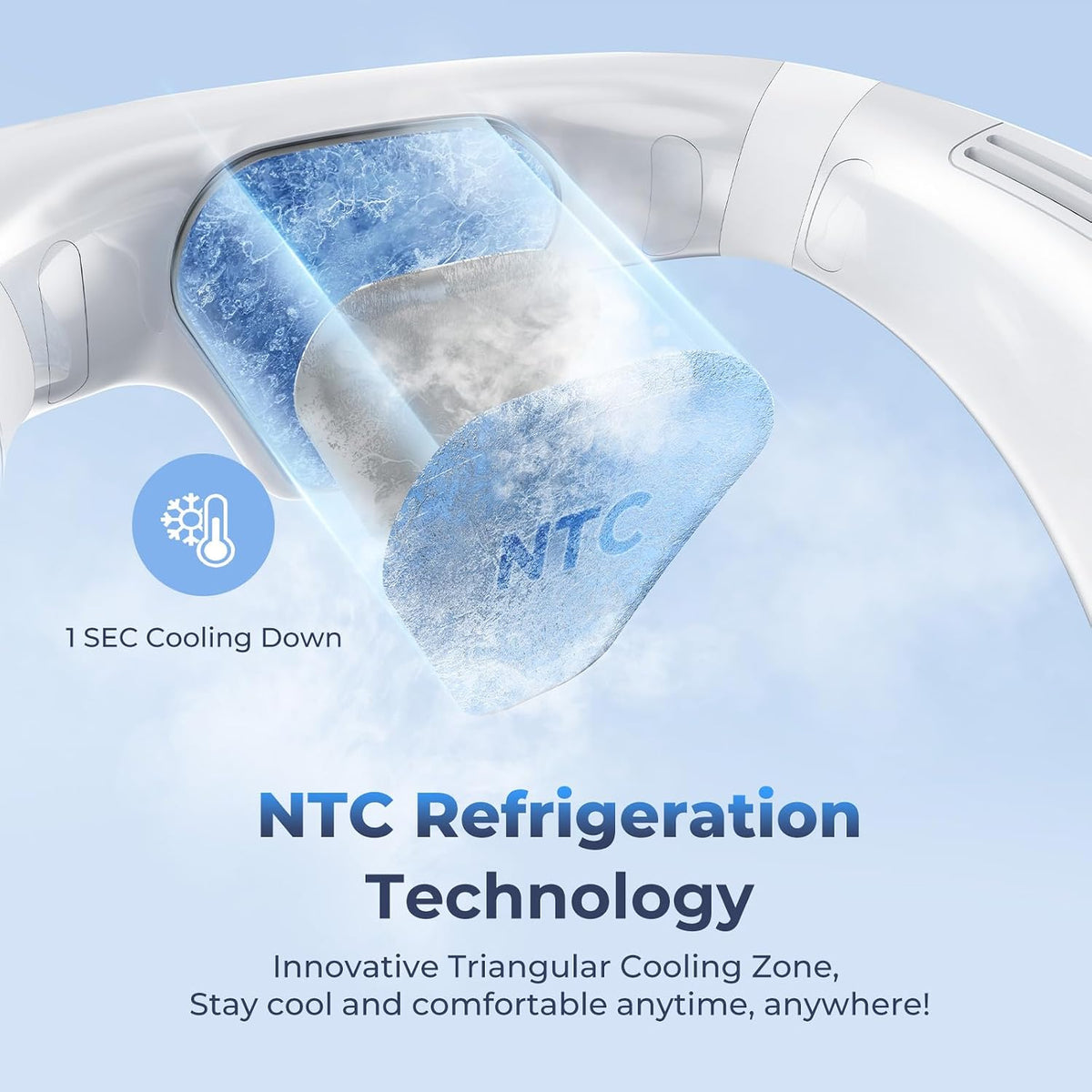 Neck Fan Cooling, Portable Neck Air Conditioner Fan That Blow Cold Air