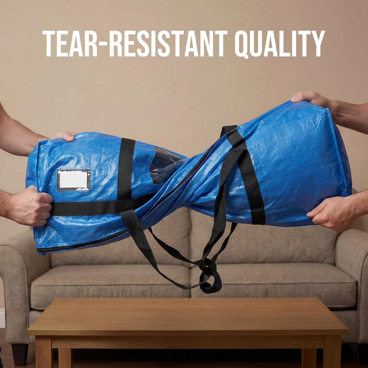 TAILI 69 Gallon Extra Large Storage Bags with Visible Window,Blue