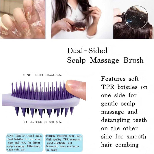 Silicone Scalp Massage Brush, Shampoo Hair Wash Comb for Shower