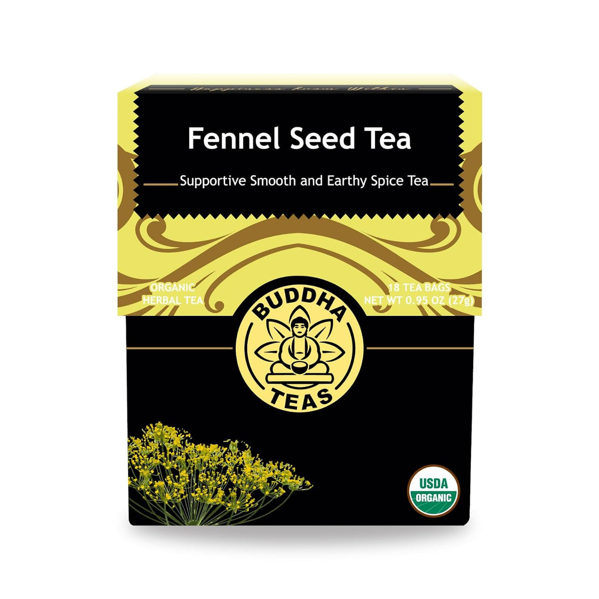 Buddha Teas Organic Fennel Seed Tea - Herbal Tea, Caffeine Free