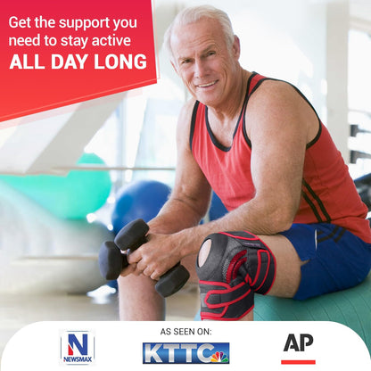 DR. BRACE ELITE Knee Brace with Side Stabilizers & Patella Gel Pads for Maximum Knee Pain Support and fast recovery for men and women-Please Check How To Size Video (Mercury, Medium)