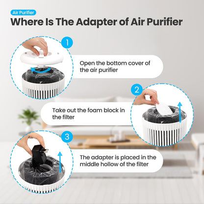 Air Purifiers for Bedroom Home for Smoke Pet Dander Odors 2 Pack Ivory