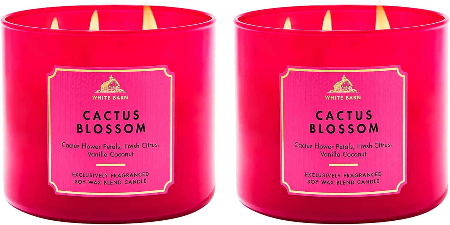 Bath & Body Works Eucalyptus Spearmint 3-Wick Candle - Scented Candle for At-Home Use - Long-Lasting, Room-Filling Fragrance - High Fragrance Oil Concentration - Soy Wax Blend - 2-Pack
