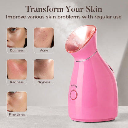 Colorfarm Facial Steamer Spa Kit with 17 Skin Care Tools for Home Spa