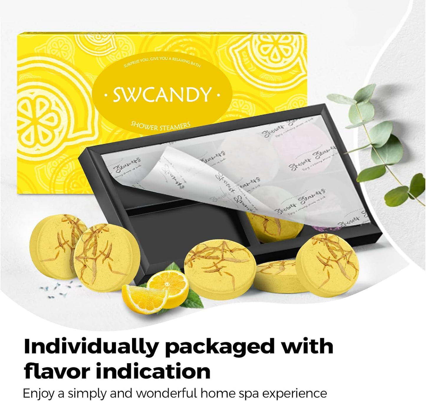 Shower Steamers Aromatherapy Birthday Gifts for Women - SWCANDY 8 Pcs Travel Essentials, Hotel Shower Spa Holidays Mom Wife Grandma Sister Her Self Care Relaxation with Natural Essential Oils Home