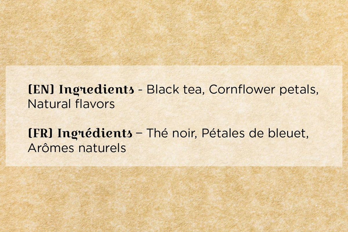 Denise's Fine Tea, USDA Organic, Earl Grey, English Favorites Tea, 50 tea bags (100g)