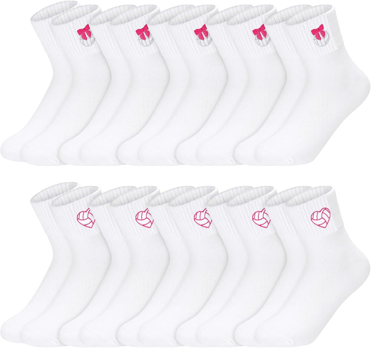 Eurzom 10 Pairs Socks Womens Crew Elastic Ankle Length Cotton Socks Aesthetic Cute Lightweight Low Cut Gifts for Women - Colors A