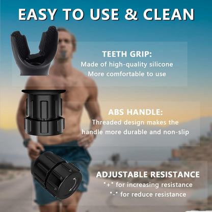 Exerciser Device Muscle Training, Fitness Trainer with Adjustable Resistance Settings, Exerciser Muscle Trainer for Adults, black