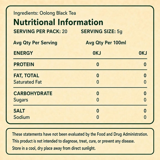 Nutricas Oolong Tea, OrganicTea Bags, Smooth Aroma, 20 Tea Bags
