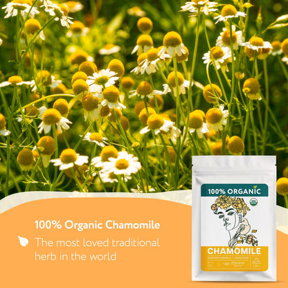 Organic Chamomile Tea Loose Leaf - Manzanilla Orgánica - Herbal Tea (2oz.)