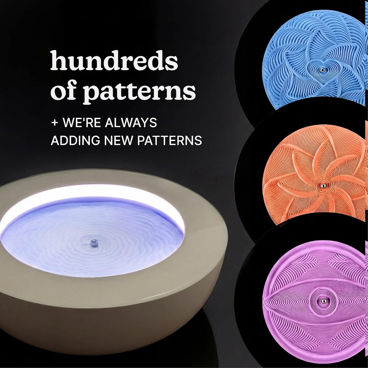 Homedics Drift 11” Sandscape – Version 2.0 with Updated Connected Experience, Smart Wi-Fi Zen Table Décor, LED Ambient Light, Modern Sand Art for Relaxation & Mindfulness, Home & Office Calm Décor