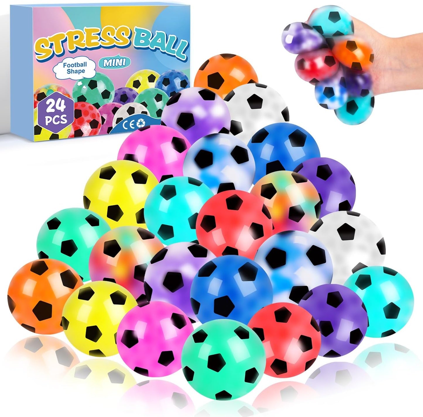 VESPRO 12 Pack Fidget Stress Balls for Adults, Cute Octopus Stress Sensory Stress Ball, Bulk Squishy Squeeze Ball Toys Set for Classroom Prizes and Birthday Party Favors