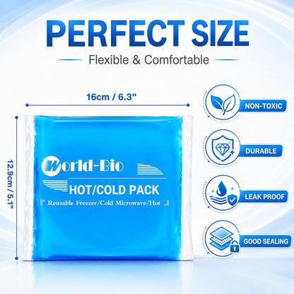 Soft Ice Packs Reusable Gel Pack 2, Hot and Cold Gel Ice Packs for Injuries, Headaches, Joint Pain Relief, Comfort Ice Pack Flexible Therapy on Neck, Ankle, Knee, Leg, Shoulder, Elbow, Wrist, Feet