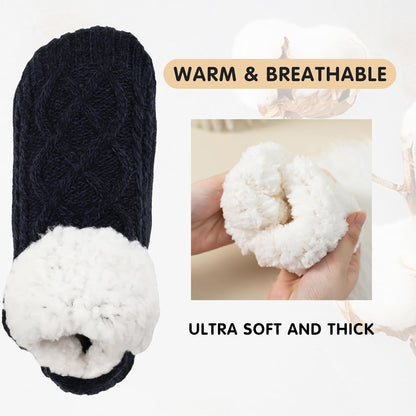 Unisex Fluffy Fuzzy Warm Slipper Socks for Men Women, Thick Fleece Lined Non-Slip Socks Indoor Floor