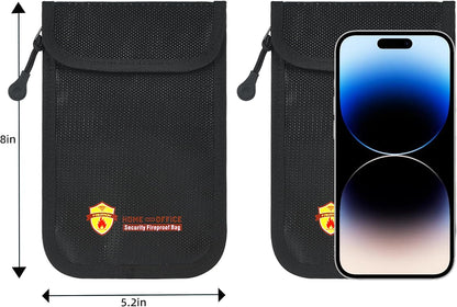 3 Pcs Fireproof Waterproof Document Bag(2000℉), Fire and Water Resistant Safe Zipper Storage Organizer Pouch for A4 A5 Documents Holder, Cash, Passport, Tablet, Laptop, File, Jewelry,(Black)