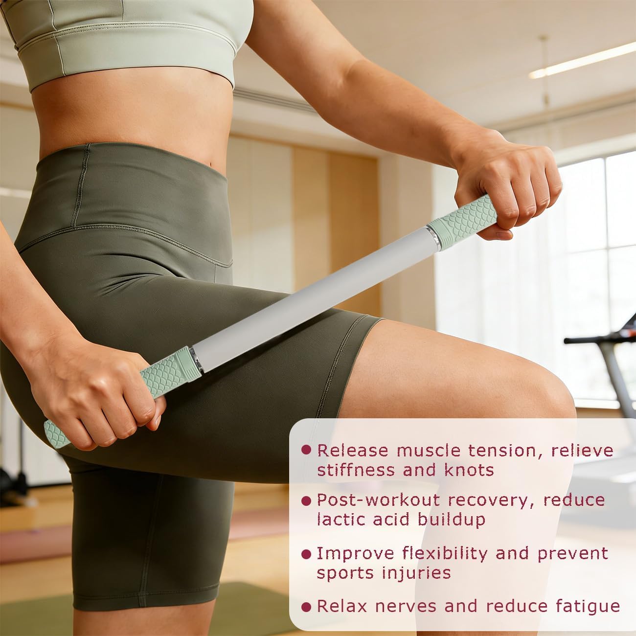 Muscle Roller Stick - Massage Roller for Myofascial Release & Deep Tissue Massage for Legs, Back, Shoulders - Relieve Soreness & Improve Recovery Baby Blue