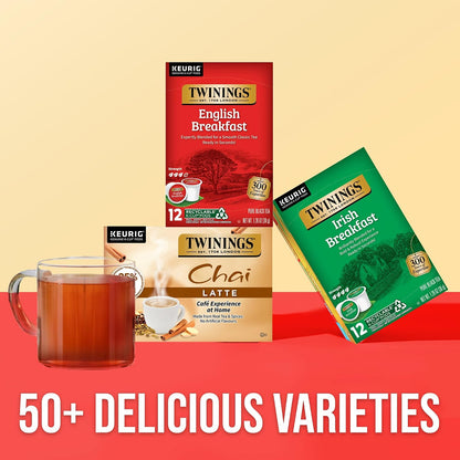 Twinings English Breakfast Black Tea K-Cups for Keurig, 12 CT Box (6 Pack)