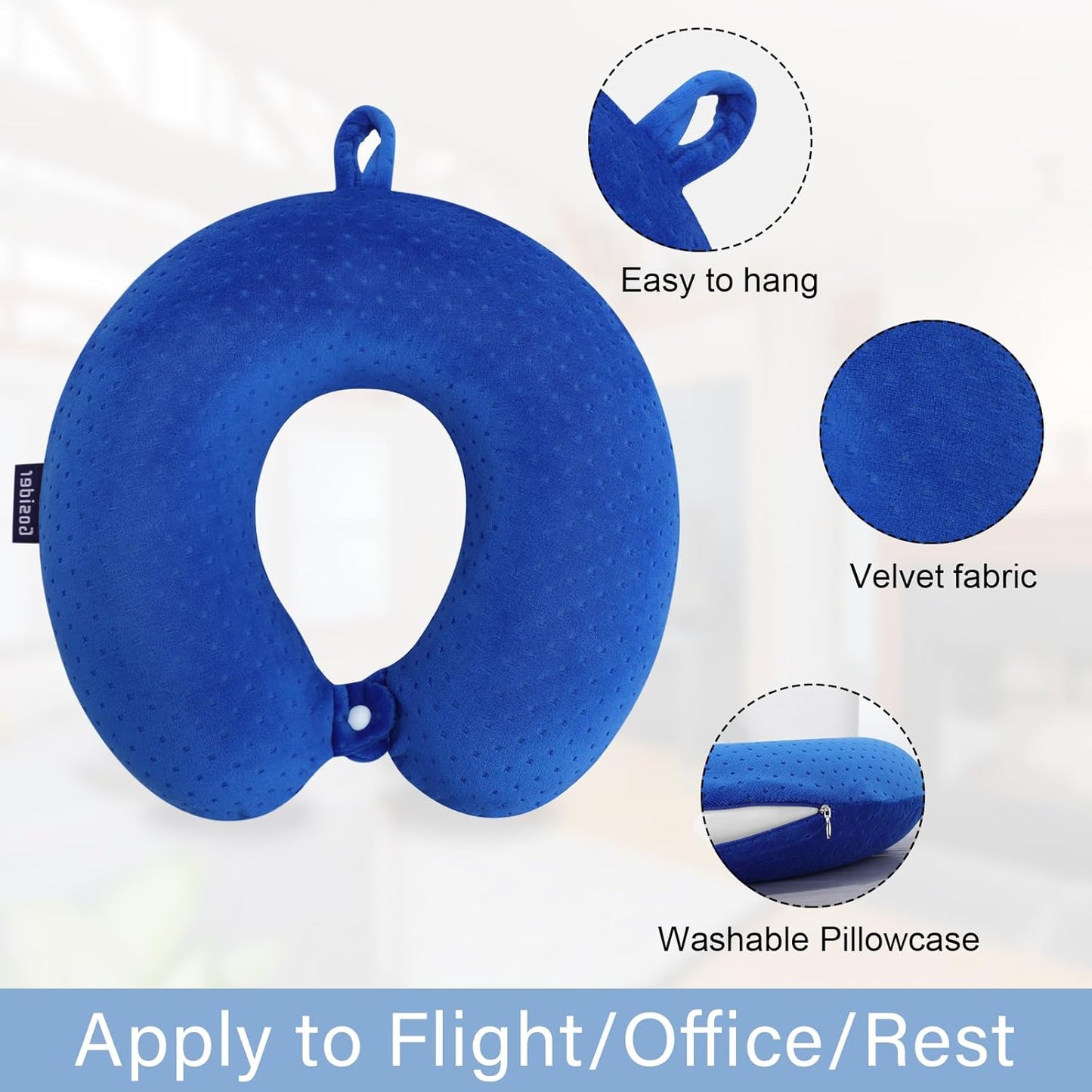 Neck Pillows for Sleeping Travel Pink Travel Pillow Comfortable U Shape Memory Foam Pillows Neck and Head Support Portable Travel Neck Pillow Suitable for Planes, Trains, Self-Driving Cars