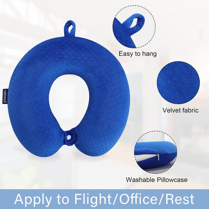 Neck Pillows for Sleeping Travel Pink Travel Pillow Comfortable U Shape Memory Foam Pillows Neck and Head Support Portable Travel Neck Pillow Suitable for Planes, Trains, Self-Driving Cars