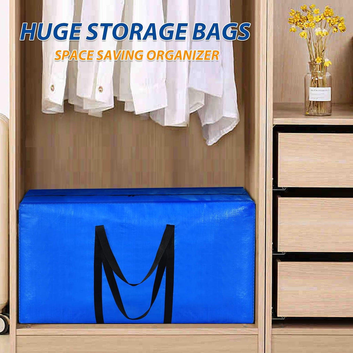 Extra Large Storage Bags, 57 Gallon XXL Jumbo Large Moving Bags Heavy Duty