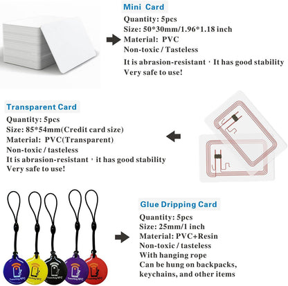 10pcs NFC Tags Keychain Ntag215 NFC Chips Programmable NFC Fob NFC Key Fob NFC Card Compatible All NFC Enabled Mobile Phones & Devices
