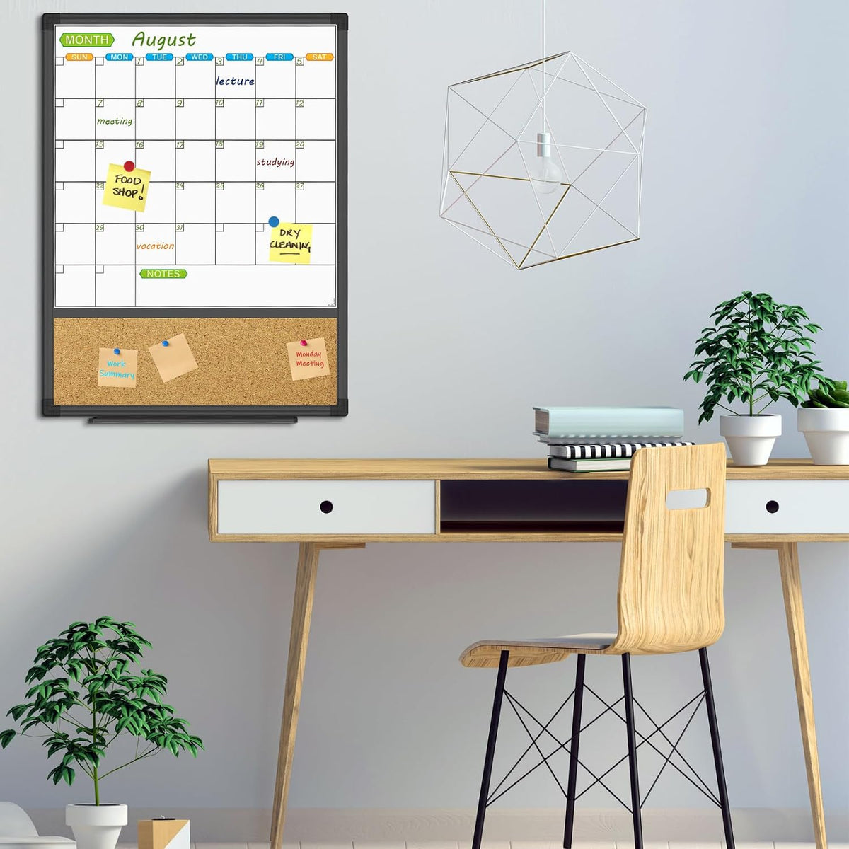 JILoffice Magnetic Dry Erase Calendar Whiteboard, 24" x 18" Monthly Board
