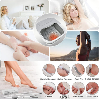 UNIFULL Collapsible Foot Spa Bath with Heat and Remote Control