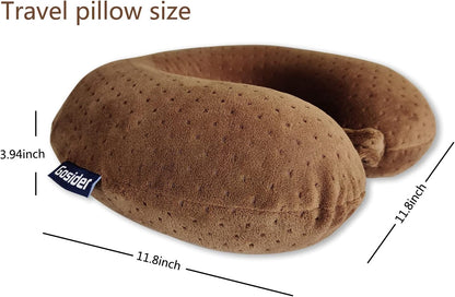Neck Pillows for Sleeping Travel Pink Travel Pillow Comfortable U Shape Memory Foam Pillows Neck and Head Support Portable Travel Neck Pillow Suitable for Planes, Trains, Self-Driving Cars