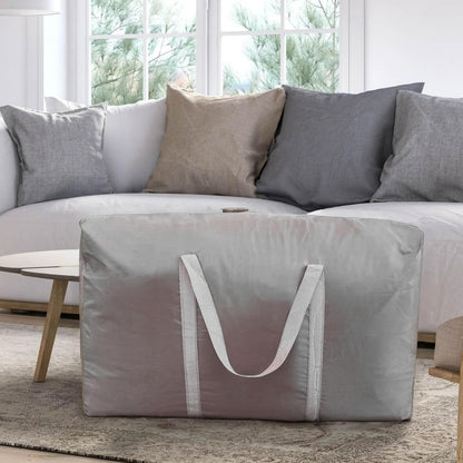 100L Extra Large Storage Bags, Big Moving Bags with Strong Zippers & Carrying Handles, Packing Bags for Moving, Storage, Travel and Camping, Storage Totes For Space Saving (Black)