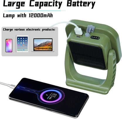 Rechargeable Work Light, 4000LM Magnetic Portable Work Light with Stand, 12000mAh Battery Powered LED Flood Light, USB-C, 180° Rotating for Garage, Car Repair, Camping