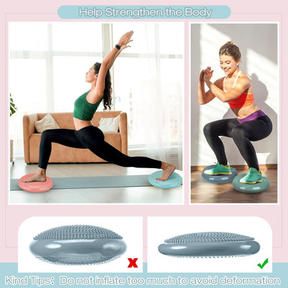 Amylove 6 Pcs Wiggle Seat Inflated Wobble Cushion for Sensory Kid 13 Inch Balance Disc Kids Flexible Seating Exercise Sensory Pad Chair Cushion for Classroom Office School (Bright)