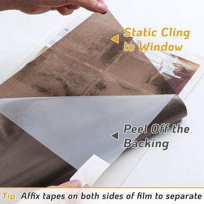 LUTE Blackout Window Film, Window Tint for Home Privacy, 17.5" x 78.7"