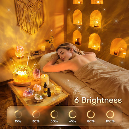 Mubarek Ambient Lighting, 216 Modes Mood Lighting, 3-in-1 Sunset Lamp & Ocean Lamp & Northern Lights Projector with Remote,Led Lights for Bedroom, Room Lights for Bedroom Decor, Girl Gift