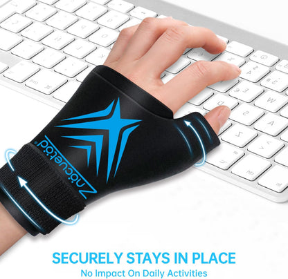 Knee Ice Pack Wrap Extended Ice Packs for Injuries Reusable Leg Freeze Compression Sleeves, Gel Cooling Knees Brace Cold Hot Packs Therapy Flexible for Pain Relief, Surgery Recovery Gift for Women Men