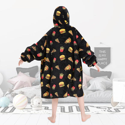 Fiosnow Glow in the Dark Unicorn Blanket Hoodies for Kids 6-13YR Oversize Wearable Blanket Hoodies for Boys Girls Teens