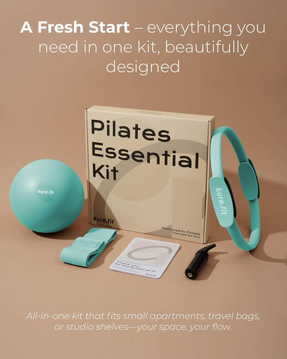 Pilates Kit for Women – Home Pilates Equipment Set with Ring, Ball & Resistance Bands | Pilates Starter Kit with Accessories in Gift Box