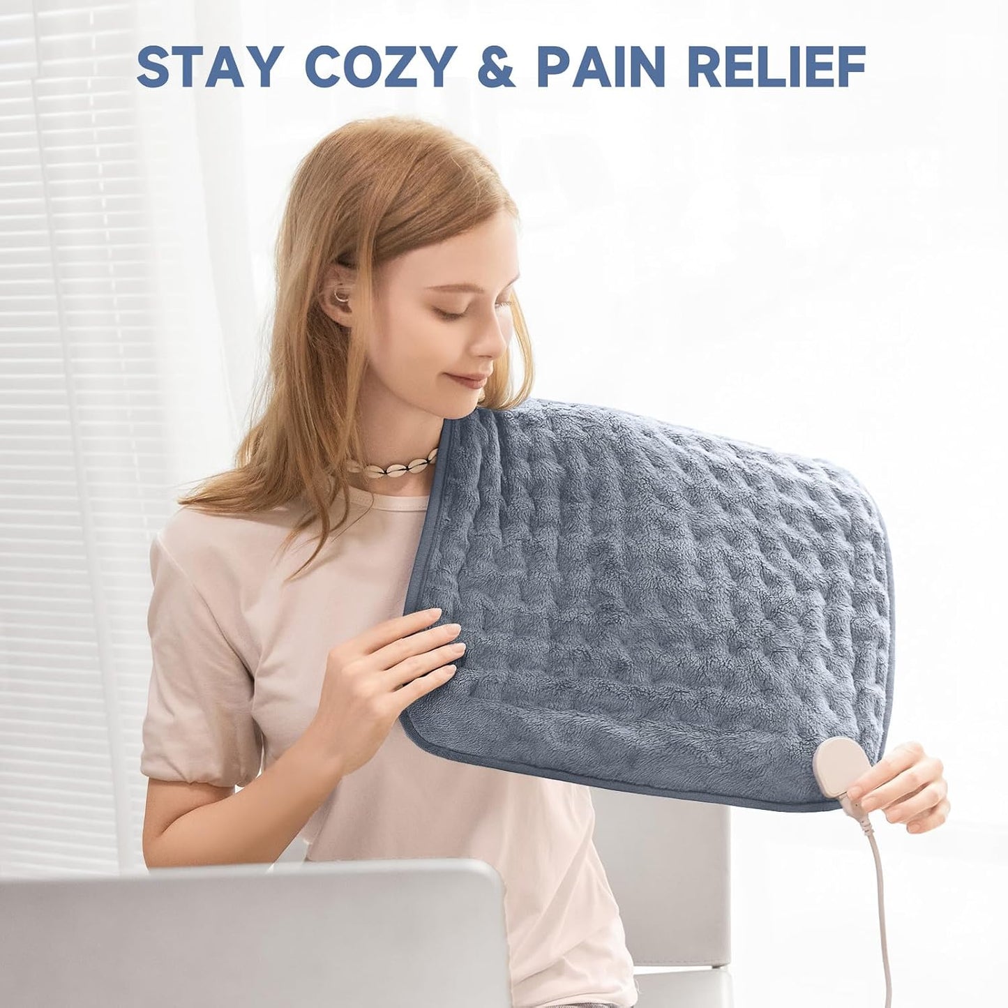 Heating Pad for Back, Neck, and Shoulder Pain Relief, Electric Heat Pad with 6 Heat Levels, Moist Heat Option, Auto Shut-Off, Birthday Christmas Gifts for Women Men Mom Dad Grandma, Gifts for her