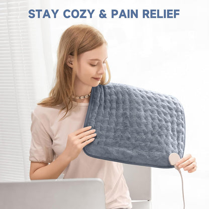 Heating Pad for Back, Neck, and Shoulder Pain Relief, Electric Heat Pad with 6 Heat Levels, Moist Heat Option, Auto Shut-Off, Birthday Christmas Gifts for Women Men Mom Dad Grandma, Gifts for her